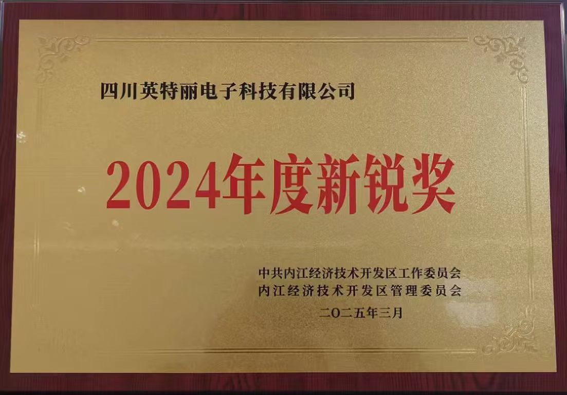 四川英特丽荣获内江经开区2024年度新锐奖